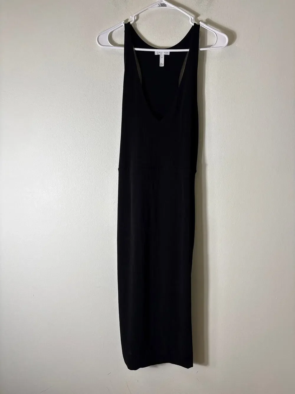 Leith Black Soft Tee Midi Dress Sz M